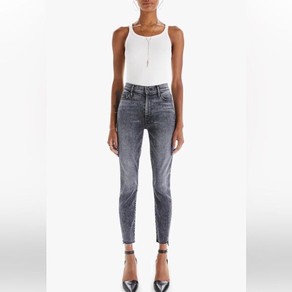 Mother - Stunner Zip Ankle Step Fray Skinny Jeans Sz 25 - Picture 1 of 13